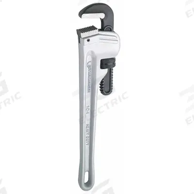 ROTHENBERGER One-Handed Pipe Wrench: Aluminum, 1 1/2 in Jaw Capacity, Serrated - Straight Pipe Wrenches