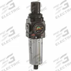 ARO Filter-Regulator: Series 2000 Series, 1/2 in NPT, 172 scfm, 5 micron, 250 psi, Auto Drain (MPN P39344-614). Key specifications — attr109419: ARO; attr109429: Aluminum; attr109463: Yes; attr109467: Nitrile; attr109468: Series 2000.