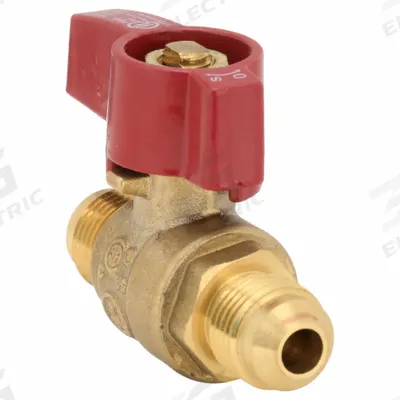 APPROVED VENDOR Manual Two-Way Ball Valve: 3/8 in, Brass, Straight, Flare x Flare, Two-Piece - Brass Ball Valves