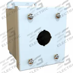 HAMMOND Push Button Enclosure: 22mm, 1 Holes, Carbon Steel, NEMA 12/13 (MPN MPB1LG). Key specifications — Brand: HAMMOND; Environments & Applications: Indoor Dust & Water Droplets.