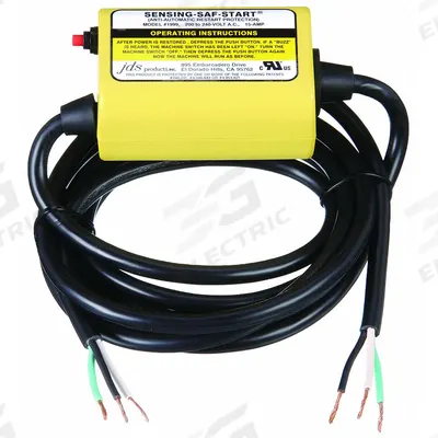 SENSING-SAF-STARTS Anti-Restart Device: 9 3/5 ft Lg, Bare Wire Plug, Bare Wire Receptacle - Anti-Restart Cords