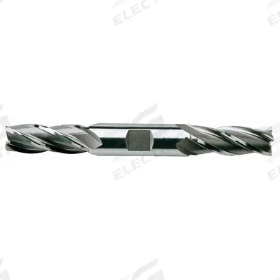 YG-1 Square End Mill: High Speed Steel, TiCN Coated, Double End, 4 Flute, 1/8" Mill Dia - Double-End High-Speed Steel Square End Mills
