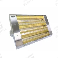 FOSTORIA Infrared Quartz Electric Heater: 7500 W Watt Output, 480V AC, 1/3 Phase, Hardwired, Silver (MPN P-60-343-THSS). Key specifications — Wattage Output: 7500 W; Voltage: 480V AC; Brand: FOSTORIA; Electrical Connection: Hardwired; Element Type: Quartz Lamp; Housing Color: Silver; Housing Material: Stainless Steel; Overall Dimensions - L x W x D: 33 in x 21-1/2 in x 11 in.