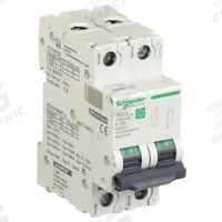 SCHNEIDER IEC Supplementary Protector: 32 A Amps, 500V DC, 5kA at 250V DC, Screw Clamp, C60H-DC, D (MPN M9U31232). Key specifications — Terminal Connection: Screw Clamp; AC Voltage Rating: Not Rated; Curve Type: D; DC Voltage Rating: 500V DC; Max. AIR Rating: 5kA at 250V DC; Series: C60H-DC; Brand: SCHNEIDER.
