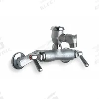 CHICAGO FAUCETS Straight Service Sink Faucet: Wall, Widespread, Cast Brass, Polished Chrome (MPN 305-VBRCF). Key specifications — Color/Finish: Polished Chrome; Includes: Pail Hook.
