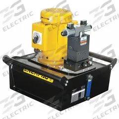 ENERPAC Hydraulic Pump: 10,000 psi Max. Op Pressure, 60 cu in/min Max. Flow Rate, 1 1/2 hp Max. HP (MPN ZE4308SB). Key specifications — attr941810: ZE4308SB; attr941817: Tandem Center; attr941814: Hold.