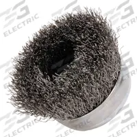 WEILER Cup Brush: Crimped Steel, 3 in Dia, 0.014 in Fill Dia, 5/8"-11 Arbor (MPN 93243). Key specifications — Brand: WEILER; Bristle Type: Crimped Wire; Connection Size & Type: 5/8"-11 Arbor Hole.