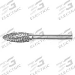 SGS PRO Carbide Bur: Flame, SH-41, Diamond Cut, 1/8" x 1/4" Head, 1/8" Shank (MPN SH41DIA). Key specifications — Trade Number: SH-41; Brand: SGS PRO.