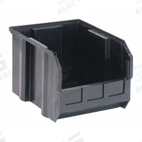 QUANTUM STORAGE SYSTEMS Hang/Stack Bin: 8 1/4 in x 10 3/4 in x 7 in, Black, Label Holder Included (MPN QUS239BR). Key specifications — Electrostatic Discharge: Not Electrostatic Discharge Conductive; Brand: QUANTUM STORAGE SYSTEMS; % Recycled Content: 100%.