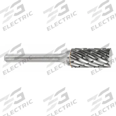 SGS PRO Carbide Bur: Cylinder, SA-5, Steel Cut, 1/2" x 1" Head - Steel-Cut Cylinder Burs
