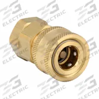 SNAP-TITE Hydraulic Quick Connect Hose Coupling: 1/4 in, Brass, 132.48 lpm Max. Flow Rate, Nitrile (MPN BVHC4-4F). Key specifications — Thread Size: 1/4"-18; Seal Material: Nitrile; Brand: SNAP-TITE.