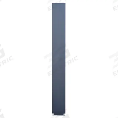 ASI GLOBAL PARTITIONS Partition Column: Plastic Polymer, Pebble, Black, 70 in Ht, 7 in Wd - Pilasters for Bathroom Partitions