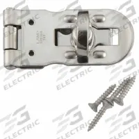 SUGATSUNE Hasp: Stainless Steel, 7/8 in Ht, 7/8 in Lg, 1 15/16 in Wd (MPN HP-50). Key specifications — Brand: SUGATSUNE; Material: Stainless Steel.