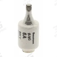 BUSSMANN IEC Fuse: Time Delay, 6 A, 500 V AC, DII Class D Fuse Size (MPN 6D27). Key specifications — attr1226993: DII; attr1287208: D27; attr211183: BUSSMANN.