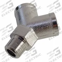 LEGRIS Metal Pipe Wye: Wye, 1/2 in x 1/2 in x 1/2 in, Nickel-Plated Brass, 870 psi, 1 17/64 in Lg (MPN 0911 00 21). Key specifications — Brand: LEGRIS; Maximum Operating Pressure: 870 psi.