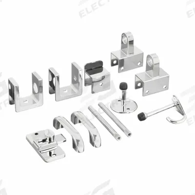 ASI GLOBAL PARTITIONS Outswing Door Kit: Zinc (MPN 40-8512014) - Door Hardware Kits for Bathroom Partitions