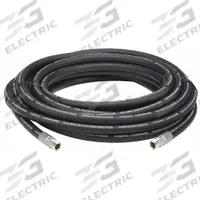 Steam Cleaner/Pressure Washer Hose: 1/2 in ID, 50 ft Lg, Chlorinated Polyethylene, Black, 2,500 psi (MPN 20023843). Key specifications — Hose Cover Material: Chlorinated Polyethylene; Fitting Type: MNPT x MNPT; Hose Color: Black; Hose Configuration: Coupled Assembly; Brand: CONTINENTAL.