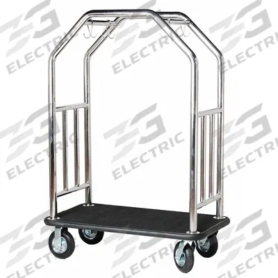 HOSPITALITY 1 SOURCE Bellman Cart: 2 in Frame Dia, 48 in Overall Lg, 27 in Overall Dp - Deluxe Bellman Carts