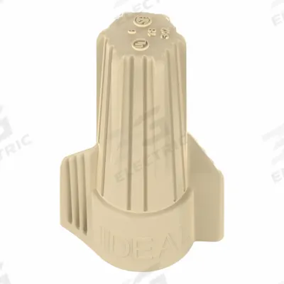 IDEAL Twist-On Wire Connectors: Tan, Wire Sizes 16 AWG – 10 AWG, 600 V, 100 - General Purpose Wire Connectors