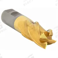CLEVELAND Square End Mill: High Speed Steel, TiN Coated, 4 Flute, 7/8" Mill Dia, 1" LOC, 3-1/4" OAL (MPN C75046)