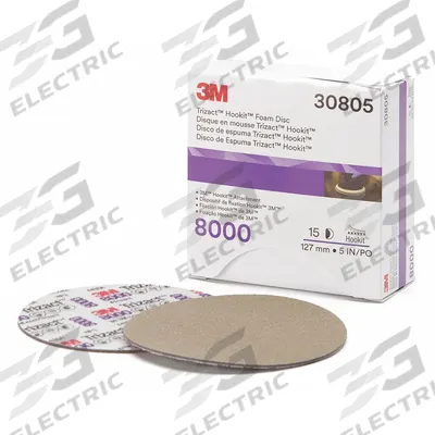3M Polishing Pad: Disc, Hook-and-Loop, Silicon Carbide, 5 in Outside Dia - Vehicle Polishing Pads