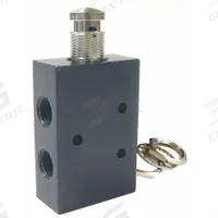 PNEUMADYNE INC Manual Air Control Valve: Five-Way / Two-Position, 1/8 in NPT, Button, Aluminum, Open (MPN AM45-1/8-SR). Key specifications — attr1092139: Aluminum; attr1092167: Spring Return; attr1092143: Open.