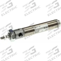 SMC Round Body Cylinder: 3/4 in Bore, 2 in Stroke, Stainless Steel, Nose Mounting, Rubber Cushion (MPN NCMKB075-0200C). Key specifications — attr1133716: Non-Rotating Rod.