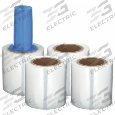 GOODWRAPPERS Stretch Wrap Film: 120 ga Gauge, 3 in Overall Wd, 650 ft Overall Lg, Clear - Handle with Brake Stretch Wrap