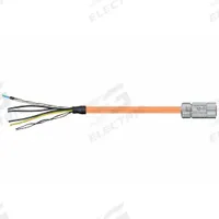 READYCABLE Servo Cable: Basic Cable, 60 ft Lg, For Allen-Bradley, Similar To 2090-CSBM1DG-10AF, PUR (MPN MAT9851750-60). Key specifications — Cable Jacket Color: Orange; Conductor Configuration: (4xAWG10 (6.0))+(2xAWG17 (1.0))+(1PRxAWG22(0.34)); Brand: READYCABLE; Cable Jacket Material: PUR.