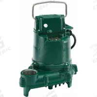 ZOELLER Effluent Pump: 1/2 hp, 230V AC, Single Phase, 35 gpm Flow Rate @ 10' of Head, Cast Iron, NPT (MPN 53-0004). Key specifications — Impeller Material: Plastic; Rated Voltage: 230V AC; Brand: ZOELLER; Switch: Not Included.