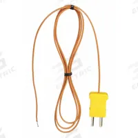 APPROVED VENDOR Bead Wire Temperature Probe: -40°F to 500°F /-40°C to 260°C, Type K, Needle Tip (MPN 4JPL8). Key specifications — Brand: APPROVED VENDOR; Cable Material: F46; Cable Length: 3 ft 3-3/8 in; Process Mounting Connection: Bolt; Maximum Wire Gauge: 30 AWG.