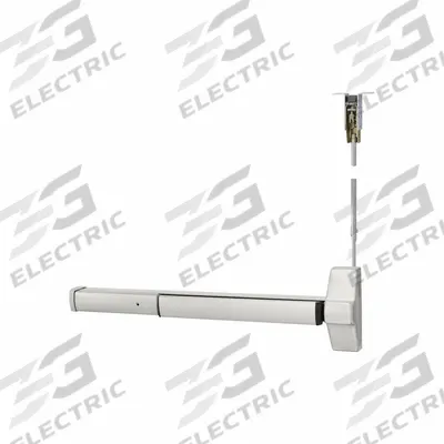 CORBIN RUSSWIN Concealed Vertical Rod: 48 in Max Door Wd - Concealed Vertical Rod Push Bars