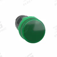 SCHNEIDER ELECTRIC Pilot Light: 22 mm Panel Mounting Hole Dia, LED, Green, XB5 (MPN XB5EVB3). Key specifications — Brand: SCHNEIDER.