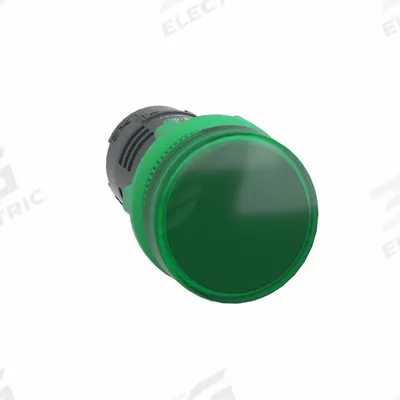SCHNEIDER Pilot Light: 22 mm Panel Mounting Hole Dia, LED, Green - LED Indicator Pilot Lights