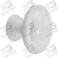 PRIME-LINE Closet Door Pull Knob: White, Zinc, Painted, 1 11/16 in Projection (MPN N 7439). Key specifications — Finish: Painted; Brand: PRIME-LINE; Color: White; Material: Zinc.