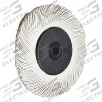 SCOTCH-BRITE Radial Bristle Brush: Type C, 7 5/8 in Dia x 1 in Wd, 1 1/4 in Arbor, Ceramic, 120 Grit (MPN 7100138338). Key specifications — Brand: SCOTCH-BRITE.