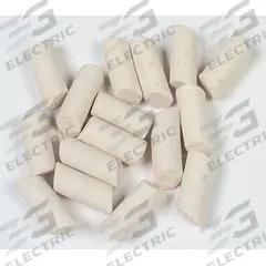 RAYTECH Finishing Media: Ceramilite, Angle Cut Cylinder, 50 lb (MPN 41-349). Key specifications — Brand: RAYTECH; Compatible Tumbler: Vibratory Tumbler; Compatible Tumbler Environment: Wet.