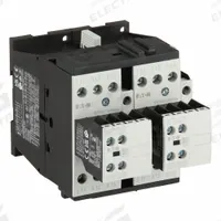 EATON IEC Magnetic Contactor: Reversing, 3 Poles, 3NO Contacts, 18 A, 120V AC Coil (MPN XTCR018C21A). Key specifications — Brand: EATON; Integrated Surge Suppression: Yes.