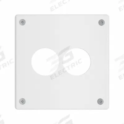 LEGRAND Wall Plate: Single Circular Opening, 2 Gang, White - Tamper-Resistant Wall Plates