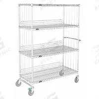 APPROVED VENDOR Stock Cart: 1,000 lb, Overall Dim. 24 in L x 53 in W x 60 in H, Adj, 3 Shelves (MPN MRC-2448-54C). Key specifications — Caster/Wheel Configuration: (4) Swivel; Color: Silver; Shelf Adjustability: Adjustable; Brand: APPROVED VENDOR.