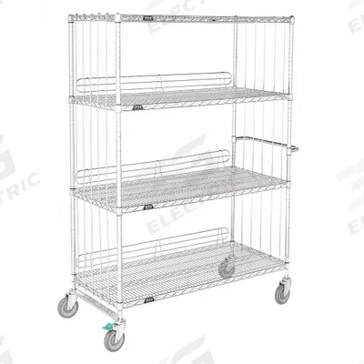 APPROVED VENDOR Stock Cart: 1,000 lb, Overall Dim. 24 in L x 53 in W x 60 in H, Adj - Dual-Side-Access with Wire Shelves
