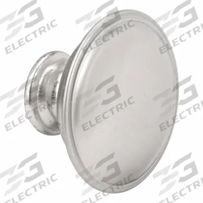 Grainger Cabinet Knob: Zinc, Satin Nickel, 1 1/4 in Grip Dia - Nickel Cabinet Knobs