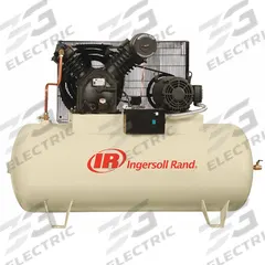 INGERSOLL RAND Electric Air Compressor: 10 hp, 2 Stage, Horizontal, 120 gal, 35 cfm, 175 psi (MPN 2545E10-V-460/3). Key specifications — attr48430: INGERSOLL RAND; attr48445: 60 Hz; attr48448: Manual Drain Valve; attr48450: 480V AC; attr48474: Three; attr48487: Horizontal.