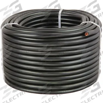 WESTWARD Battery Jumper Cable: 6 ga, 100 ft Cable Lg, Black - Cut to Length Jumper Cables