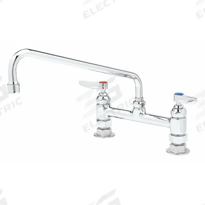 T&S BRASS Low Arc Laundry Sink Faucet: Brass, Centerset, Deck, 2 Mounting Holes - Widespread Kitchen Faucets