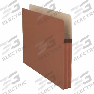 BUSINESS SOURCE File Pocket: Redrope, 11 3/4 in Ht, 9 1/2 in Wd, Red - Pocket Folders