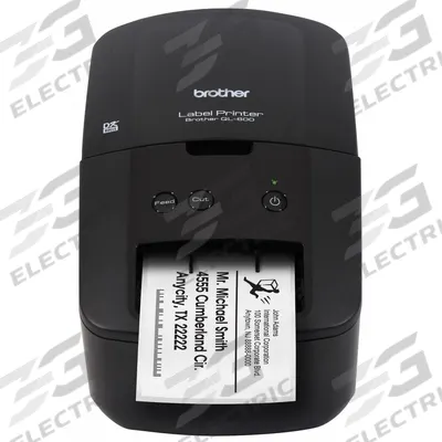 BROTHER Desktop Printer: 2.4 in Max. Print Wd, 2.8 in/sec, Cutter Dispensing, Wired - Direct Thermal Desktop Printers