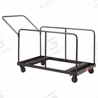 NATIONAL PUBLIC SEATING Table Cart: 660 lb, 47 1/2 in L x 27 3/4 in W x 31 1/4 in H - Carts with Vertical Divider Rail for Round & Rectangular Tables