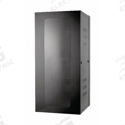 HUBBELL Cabinet: 26 Rack Units, 48 in x 26 7/8 in x 20 in, Wall Mount, Black Powder Coated - Server Rack Enclosures & Network Cabinets