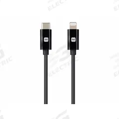 MONOPRICE USB Cable: Lightning End 1, Type C End 2, Black, 1.5 ft Lg, USB Cable (MPN 38378). Key specifications — End 1 Connection Type: Lightning; Color: Black; Brand: MONOPRICE; Product Type: USB Cable; End 2 Connection Type: Type C.
